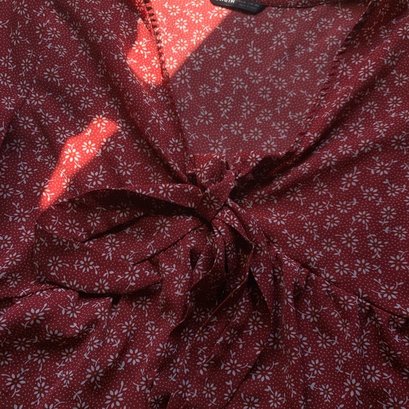 Red Flowery Blouse - Picture 4 of 4